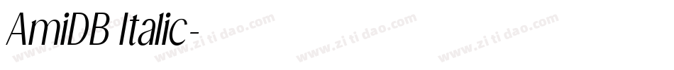 AmiDB Italic字体转换